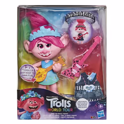 Hasbro Trolls World Tour Pop-to-Rock Poppy Singing Doll, Femelle, 4 an(s), Fille, Multicolore