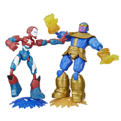 Hasbro Marvel Avengers – Pack De 2 Figurines Flexibles Iron Patriot Vs Thanos Bend & Flex – 15 Cm