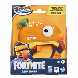 Nerf Super Soaker Fortnite - Blaster À Eau Beef Boss, Design Du Personnage Beef Boss De Fortnite, Petit Blaster Facile À Transporter, Pour Enfants, Ados Et Adultes