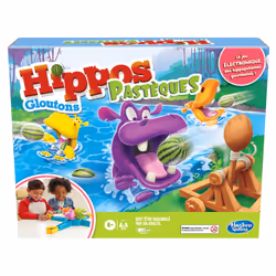 Hasbro Gaming E9707101 jeu de société Hungry Hungry Hippos Launchers Motricité fine (dextérité)