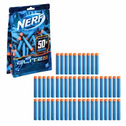 Nerf Elite 2.0 Recharge de 50 fléchettes, Remplir, 8 an(s), 50 pièce(s), Bleu, Orange