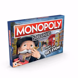 Hasbro Gaming Monopoly For Sore Losers, Jeu de société, Education, 8 an(s), Jeu familial