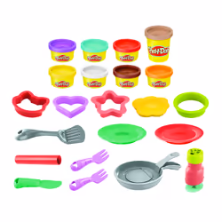 Play-Doh Kitchen Creations Crêpes sautées, 3 an(s), Non toxique, Multicolore, 22 pièce(s)
