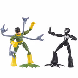 Marvel Spider-Man Bend and Flex - Spider-Man en costume noir Vs Doc Ock, 4 an(s), Spider-Man, Multicolore