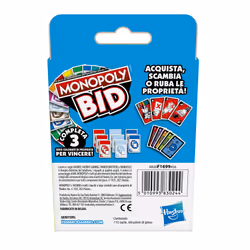 Hasbro Gaming Monopoly Bid Jeu de cartes Jeu de chance