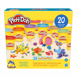 Play-Doh Collection Multicolore 20 Pots, 2 an(s), Inclut 20 pots de pâte à modeler Play-Doh (poids net de 1134 g).