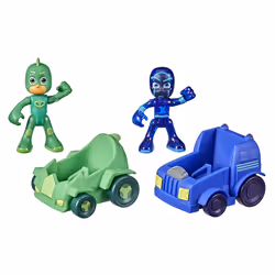 PJ Masks Gekko vs Night Ninja Battle Racers, Véhicule, 3 an(s), Plastique, Bleu, Vert