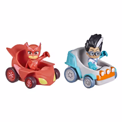 PJ Masks Pyjamasques Bibou contre Roméo, Ensemble véhicule et piste, 3 an(s), Plastique, Multicolore
