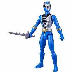 Power Rangers Dino Fury Blue Ranger, 4 an(s), Bleu, Argent