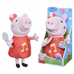 Peppa Pig Oink Along Songs Peppa Feature Plush, Animaux en peluche, 1,5 an(s), Interactif, Sonore, LR44, Piles fournies