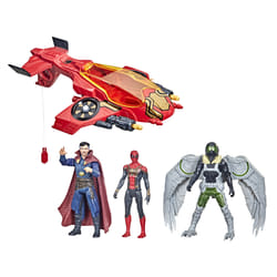 Marvel Spiderman Film Vehicule Jet + 3 Figurines 15cm