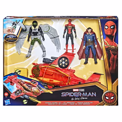 Marvel Spiderman Film Vehicule Jet + 3 Figurines 15cm