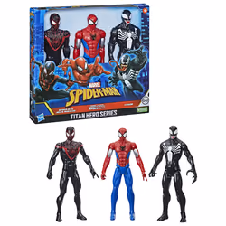 Marvel Spider-Man Titan Hero Series Spider-Man (Miles Morales) Armored Spider-Man Venom