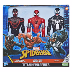 Marvel Spider-Man Titan Hero Series Spider-Man (Miles Morales) Armored Spider-Man Venom