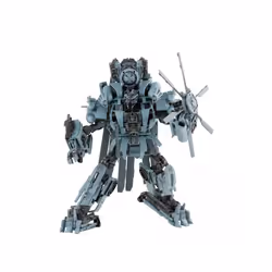 Figurine - Transformers - Mpm Vegas - Decepticon Blackout - 50 points darticulation - Mode hélicoptère