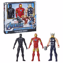 Marvel Avengers Titan Hero Series Pack de 3 Black Panther Thor Iron Man