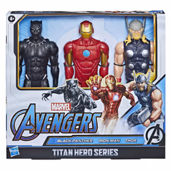 Marvel Avengers Titan Hero Series Pack de 3 Black Panther Thor Iron Man