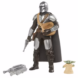 Star Wars The Mandalorian Le Mandalorien et Grogu figurines interactives, 4 an(s), Le Mandalorien, Multicolore, Plastique