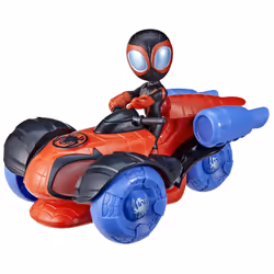 Marvel Spidey and His Amazing Friends Glow Tech Techno Racer, Véhicule de course, 3 an(s), AA, Noir, Bleu, Rouge