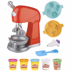 Play-Doh Kitchen Creations PD ROBOT PATISSIER, Kit de cuisine pour enfants, 3 an(s), Non toxique, Argile, Multicolore