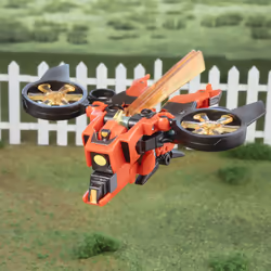 Transformers Earthspark Warrior Class Jawbreaker, 6 an(s), Plastique, Noir, Rouge, Jaune