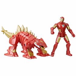 Marvel Avengers Marvel Mech Strike Mechasaurs Iron Man avec Iron Stomper Mechasaur, 4 an(s), Or, Rouge, Plastique