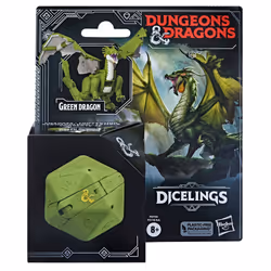 Dungeons & Dragons Dicelings, monstre-dé de collection D&D dragon vert, figurine de dragon