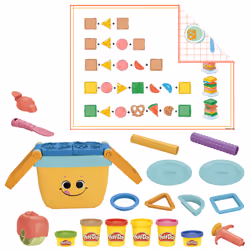 Play-Doh Pique-nique des formes, Kit de loisirs créatifs pour enfants, 3 an(s), Non toxique, Argile, Multicolore
