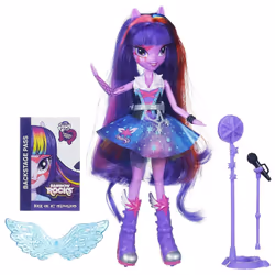 Hasbro Poupée Rainbow Rocks Assortiment - Twilight Sparkle Avec Micro + Pinkie Pie Avec Batterie, 5 an(s), Fille, Sonore, 299 ...