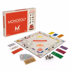 Hasbro Monopoly Vintage 80 Ans, unisexe, Plastique, Bois, Carton, Métal, Multicolore, Beige, Rouge, 01-01-2015, Iran, CE