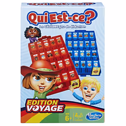 Hasbro Gaming GUESS WHO GRAB AND GO, Jeu de société, Trivia, 6 an(s), Edition de voyage, Jeu familial