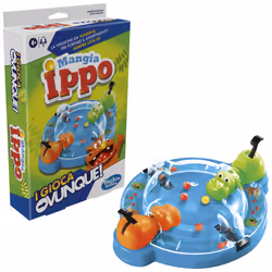 Hasbro Gaming Hungry Hungry Hippos Grab & Go Jeu de société Motricité fine (dextérité) - Vue supplémentaire 5