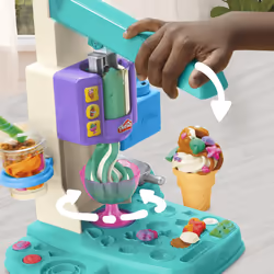 Play-Doh Rainbow Swirl Ice Cream Playset, Cuisine, 3 an(s), Multicolore