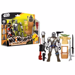 MixMashers Mandalorien et Grogu figurine deluxe personnalisable à mélanger et combiner avec accessoires Star Wars Dès 4 ans