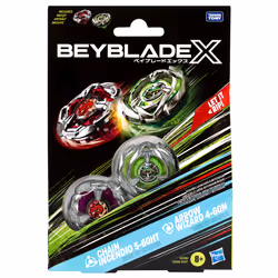 Beyblade X Chain Incendio 5-60HT & Arrow Wizard 4-60N Couvercle de toupie de combat