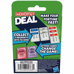 Monopoly Deal 15 min Jeu de cartes Simulation économique