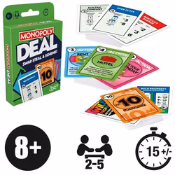 Monopoly Deal 15 min Jeu de cartes Simulation économique