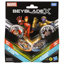 Beyblade X Marvel Collab Iron Man 4-80B vs. Thanos 4-60P