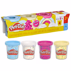 Play-Doh pack de 4 pots de pâte à modeler confettis - Vue supplémentaire 3