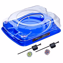 Beyblade X Set de combat Descente-choc avec arène Beystadium 2 toupies et 2 lanceurs dès 8 ans