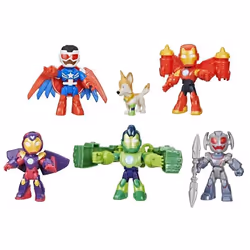 Pack 6 figurines Iron Man Avengers en armure Marvel Iron Man and his Awesome Friends dès 3 ans