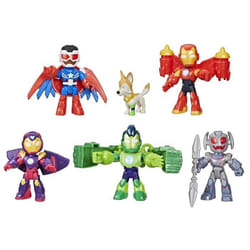 Pack 6 figurines Iron Man Avengers en armure Marvel Iron Man and his Awesome Friends dès 3 ans