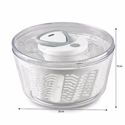 Zyliss Easy Spin 2 essoreuse a salade Transparent, Blanc Corde à tirer