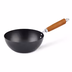 Ken Hom KH320001, Rond, Wok/Poêle à frire, Noir, Acier au carbone, Vitrocéramique, Gaz, Halogène, Induction, Bois