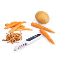 Zyliss E950017 Éplucheur Fruits et légumes Éplucheur droit Noir, Blanc