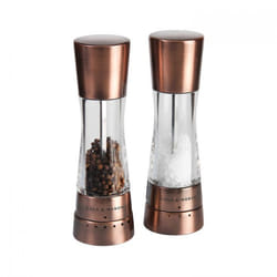 Cole & Mason H59418G Moulin pour assaisonnement Ensemble de poivrière et salière Bronze, Transparent