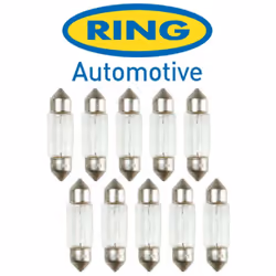 Lot de 10 Ampoules Navettes pour plafonnier 12v 5w Festoon S8.5d 11 X 38 Tension: 12v Watts: 5w Dimensions du produit: H38mm ...