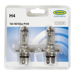 2 Ampoules H4 12v 60w 55w P43t Ring