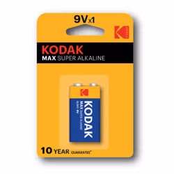Kodak 9V, Batterie à usage unique, 9V, Alcaline, 9 V, 2 pièce(s), 570 mAh