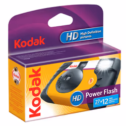 Kodak Power Flash 27+12, Caméra-film compact, 0 - 800, Auto, Électronique, Auto, Noir, Jaune